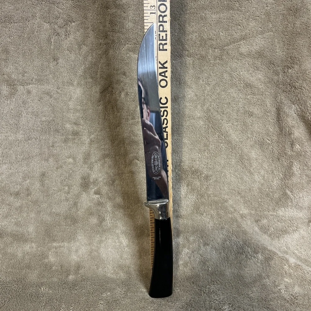 Vintage Sheffield‎ England Crown Crest Carving Knife Pre-Owned 12.75